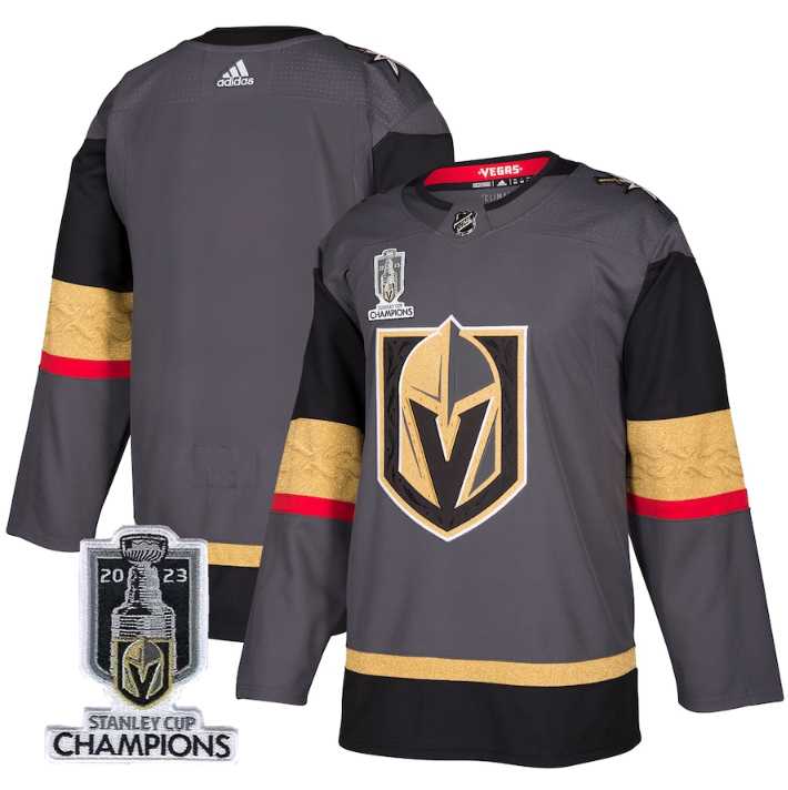 Mens Vegas Golden Knights Blank Gray 2023 Stanley Cup Champions Stitched Jersey->vegas golden knights->NHL Jersey